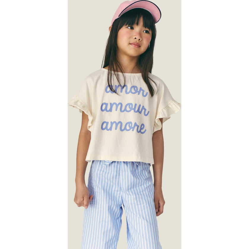 Mipounet SS26 Sia Popelin, Pant Ecru Blue
