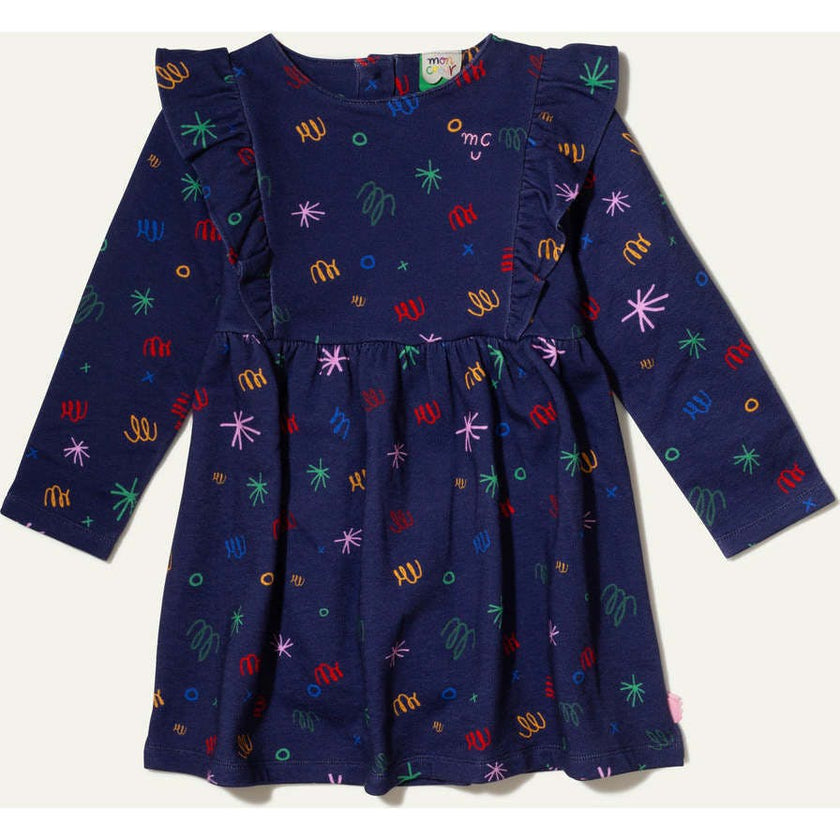 Recycled Cotton Confetti Kid Ruffle Dress