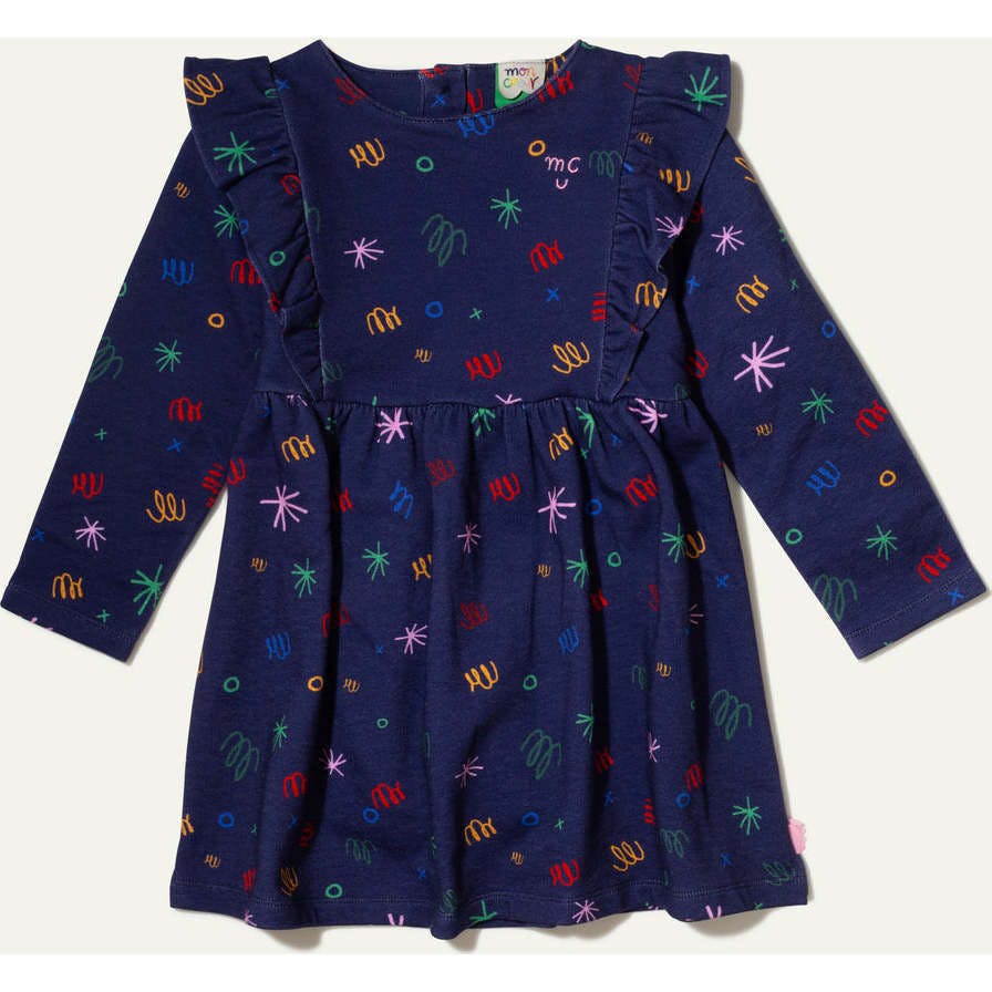 Recycled Cotton Confetti Kid Ruffle Dress