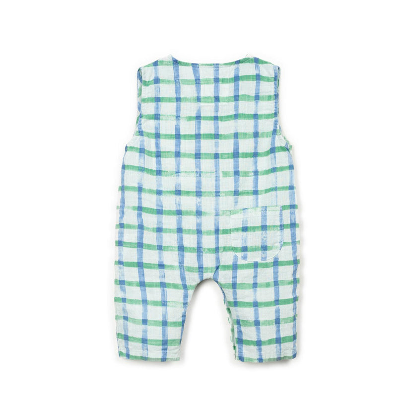 Window Pane Print Overalls