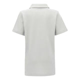 Gray Solid Logo Polo