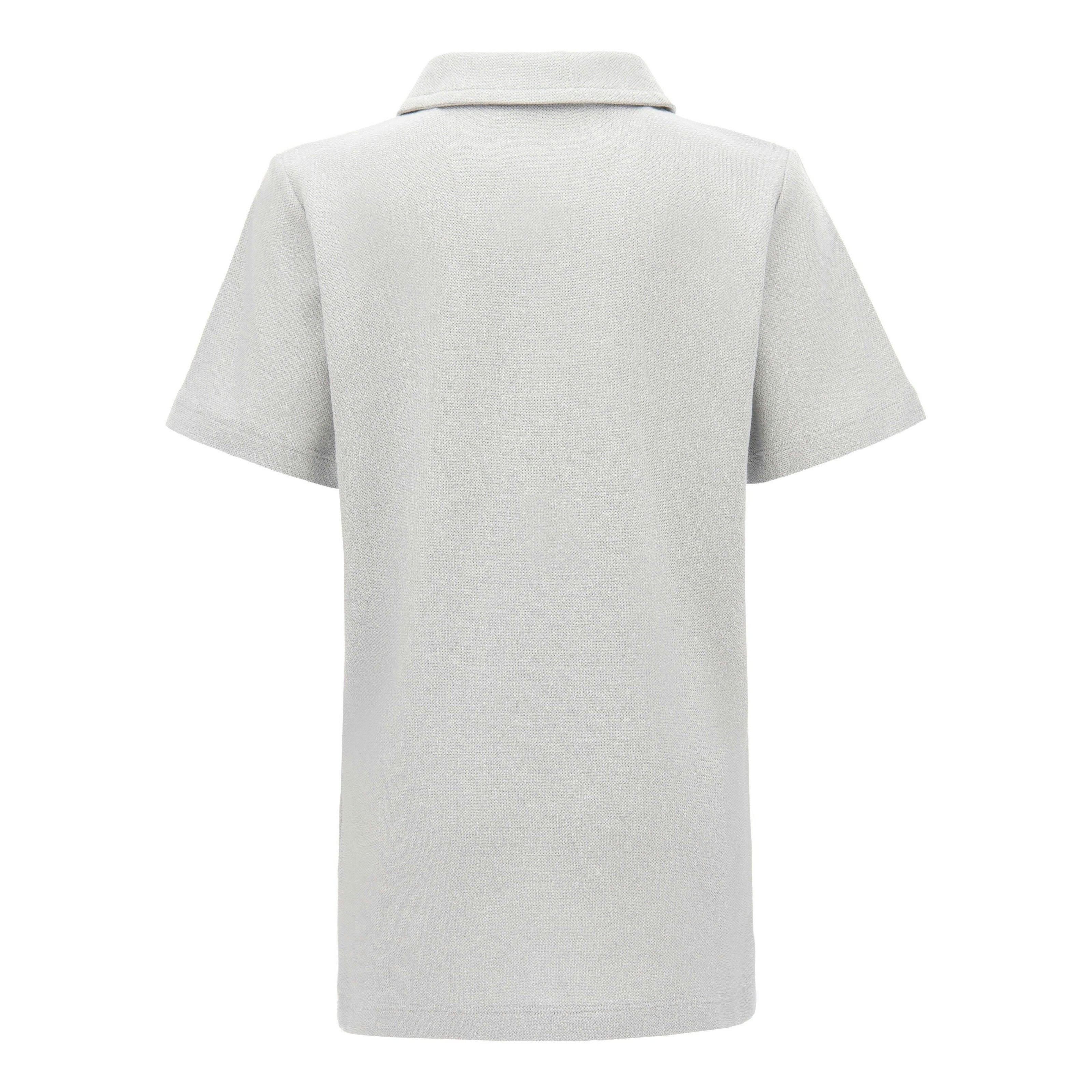 Gray Solid Logo Polo