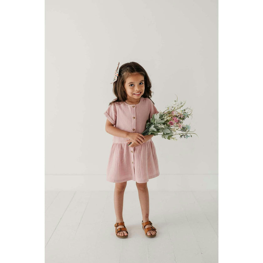 Gauze Button Dress