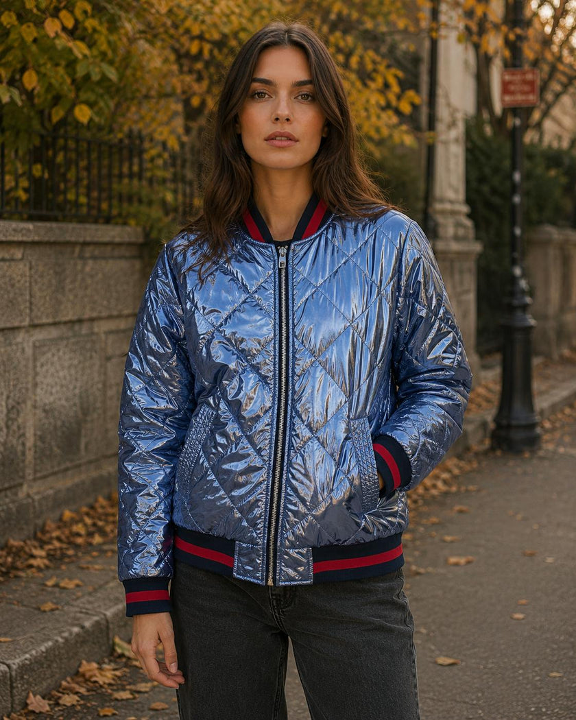 Women's Metallic Bomber Jackets
