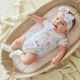 Oxford Peter Pan Collar Bubble Romper