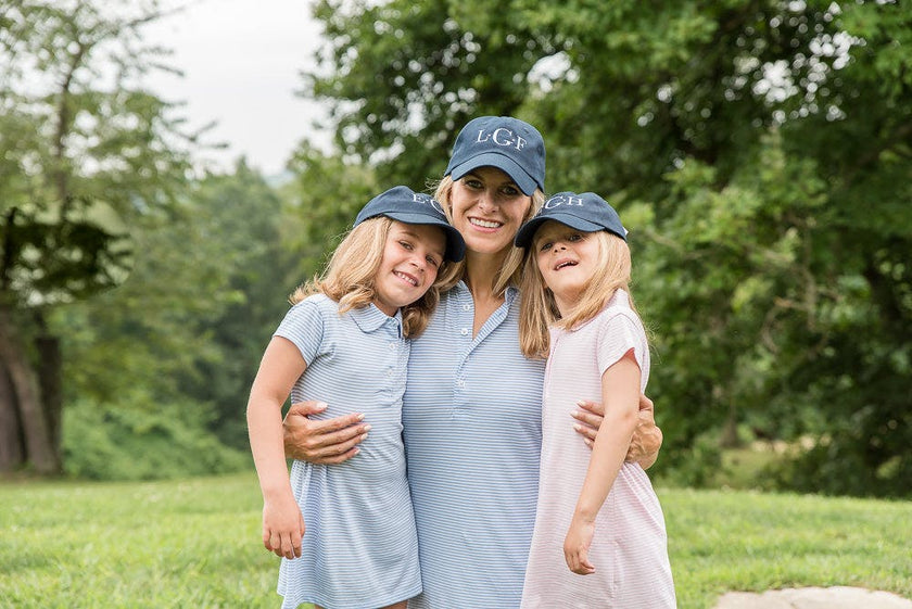 Customizable Bow Baseball Hat in Nellie Navy (Women)
