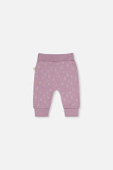 Organic Cotton Evolutive Pants Purple Floral Print