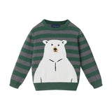Toddler & Kids Boys Graphic Sweater | Polar Bear - Green