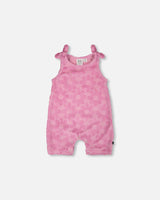Terry Cloth Romper With Bows