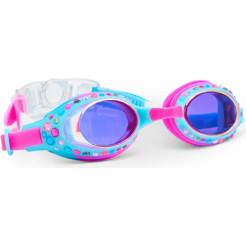 Crystal Violet Rhinestone Youth Swim Goggle