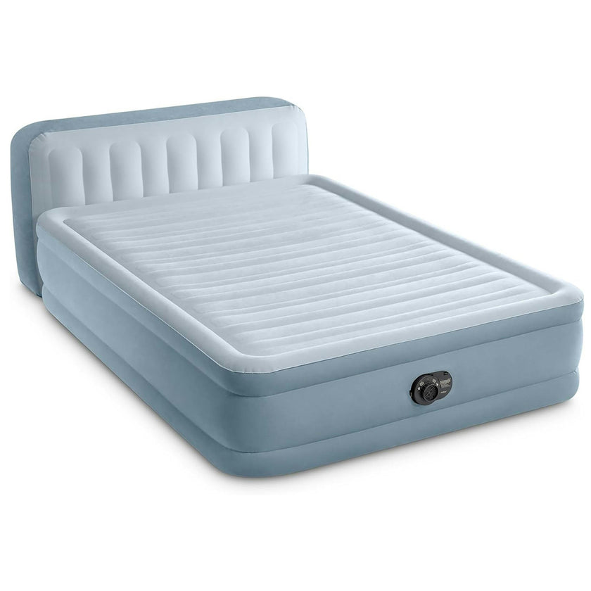 Dura-Beam: Deluxe Ultra Plush Headboard: Queen - Airbed - Blue