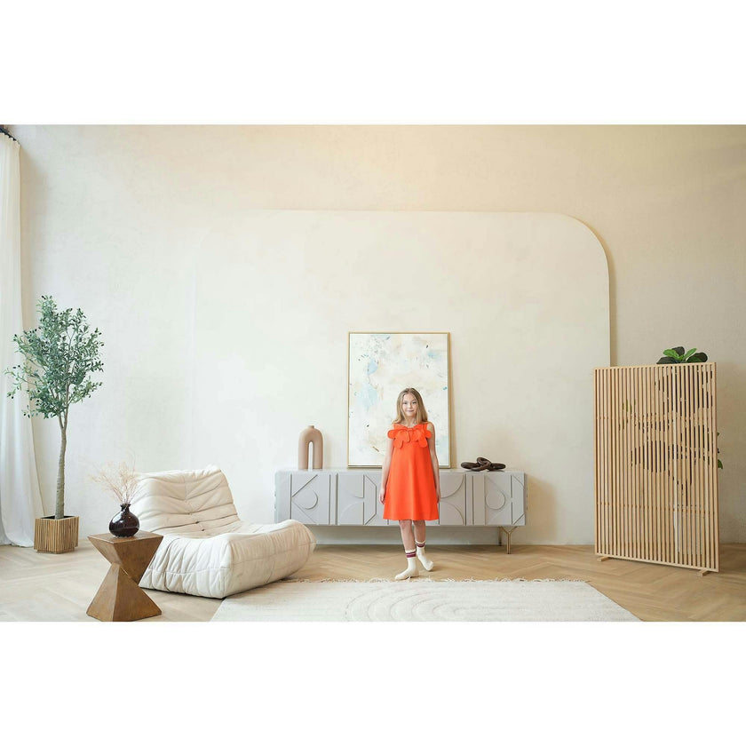 Esme dress (scarlet-orange)