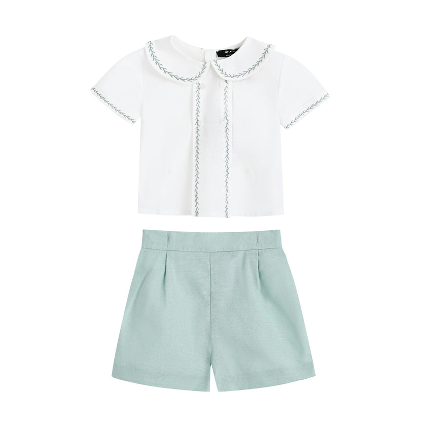 Light Green Shorts Set