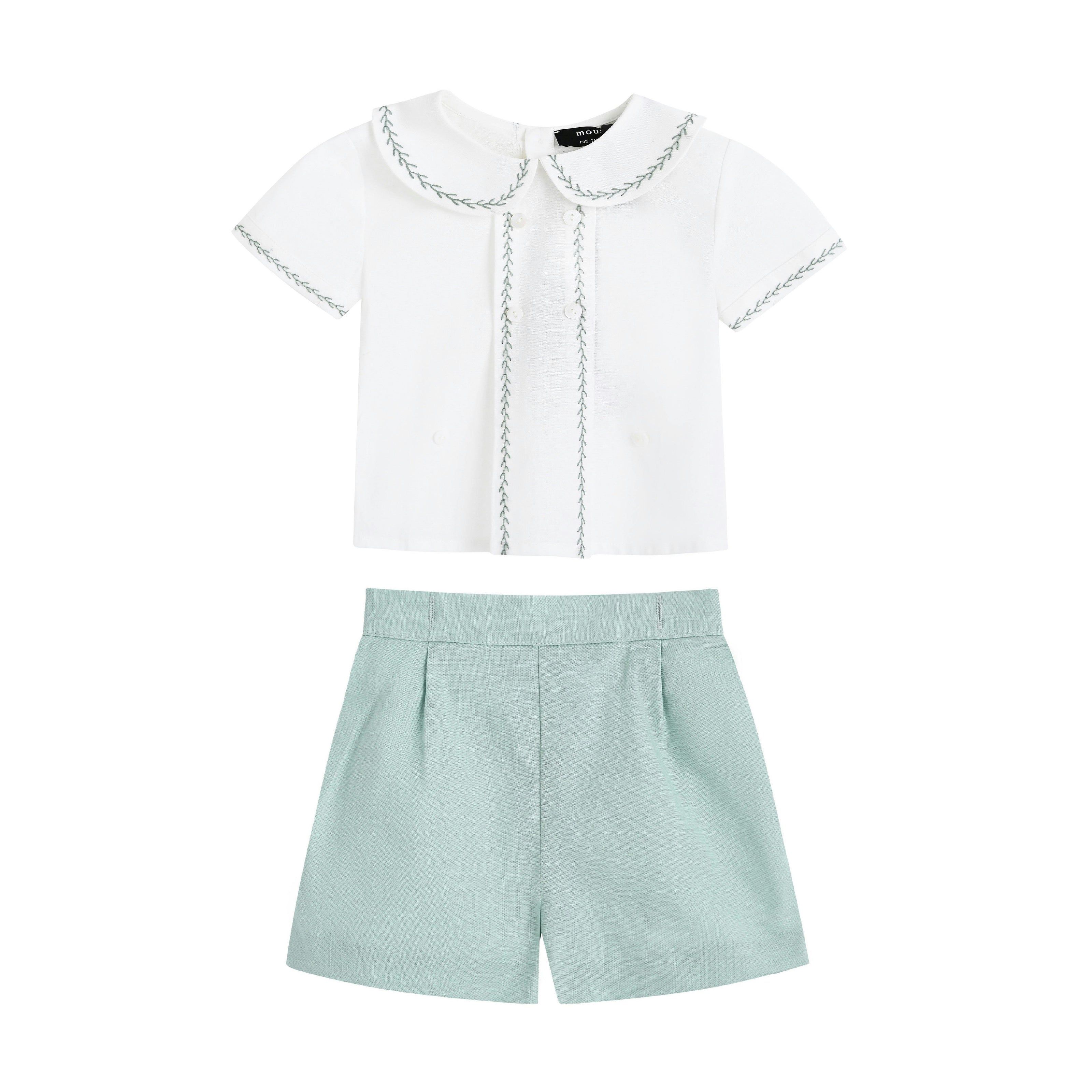 Light Green Shorts Set