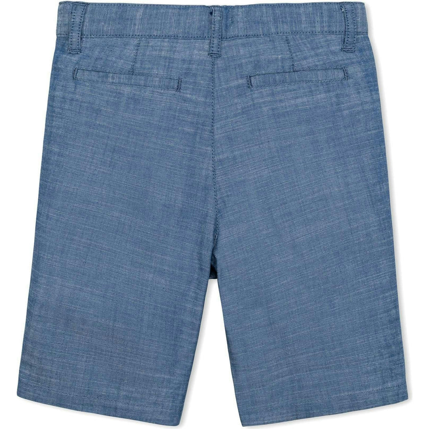 Organic Cotton Chambray Short, Blue
