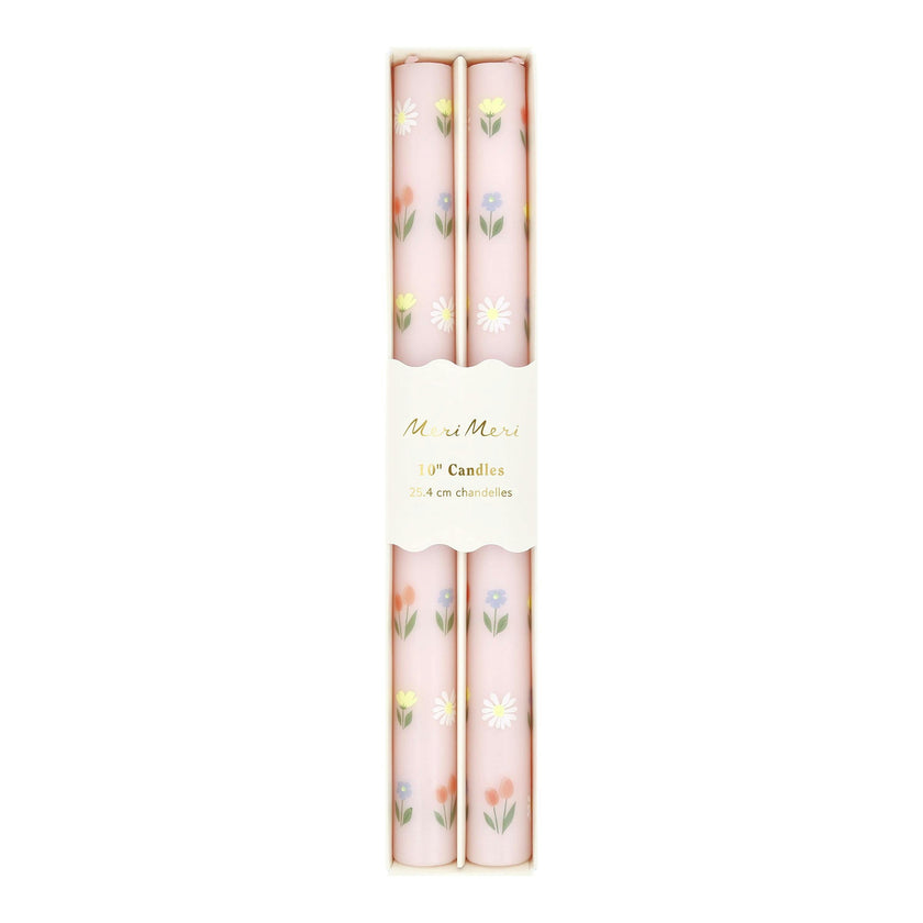 Floral Pattern Table Candles