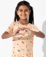 Minecraft: Summer Vibes Bamboo Girls' Short Sleeve Dress