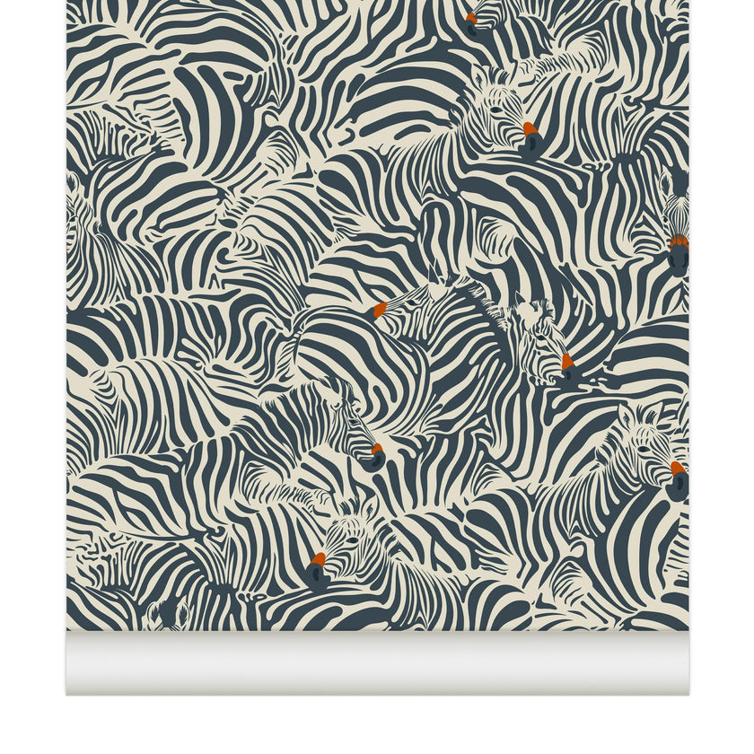 Wallpaper Zebra color encre