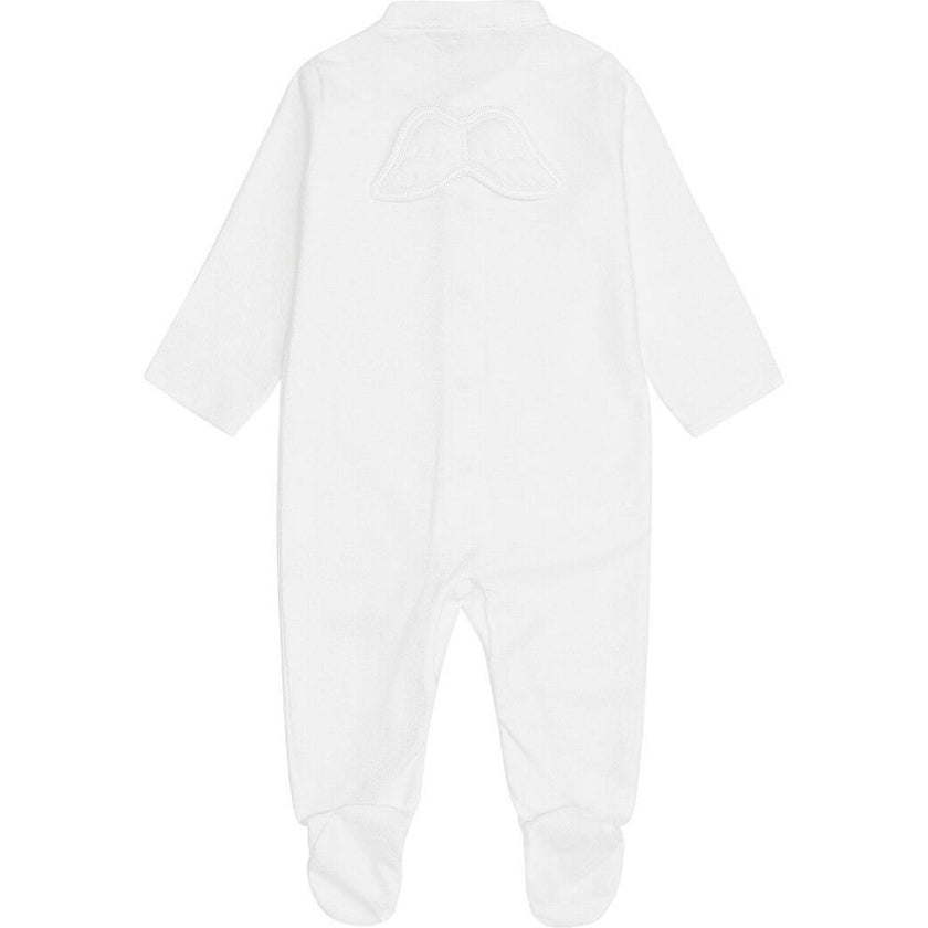 Angel Wing™ Pointelle Sleepsuit - White