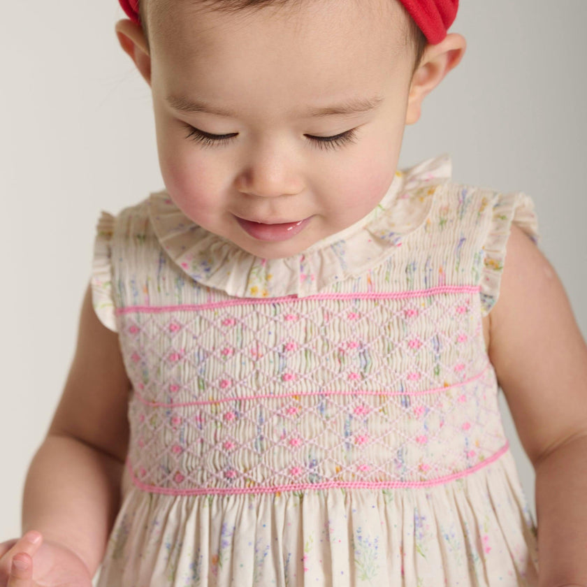 Hand-Smocked Baby Dress - Keilani