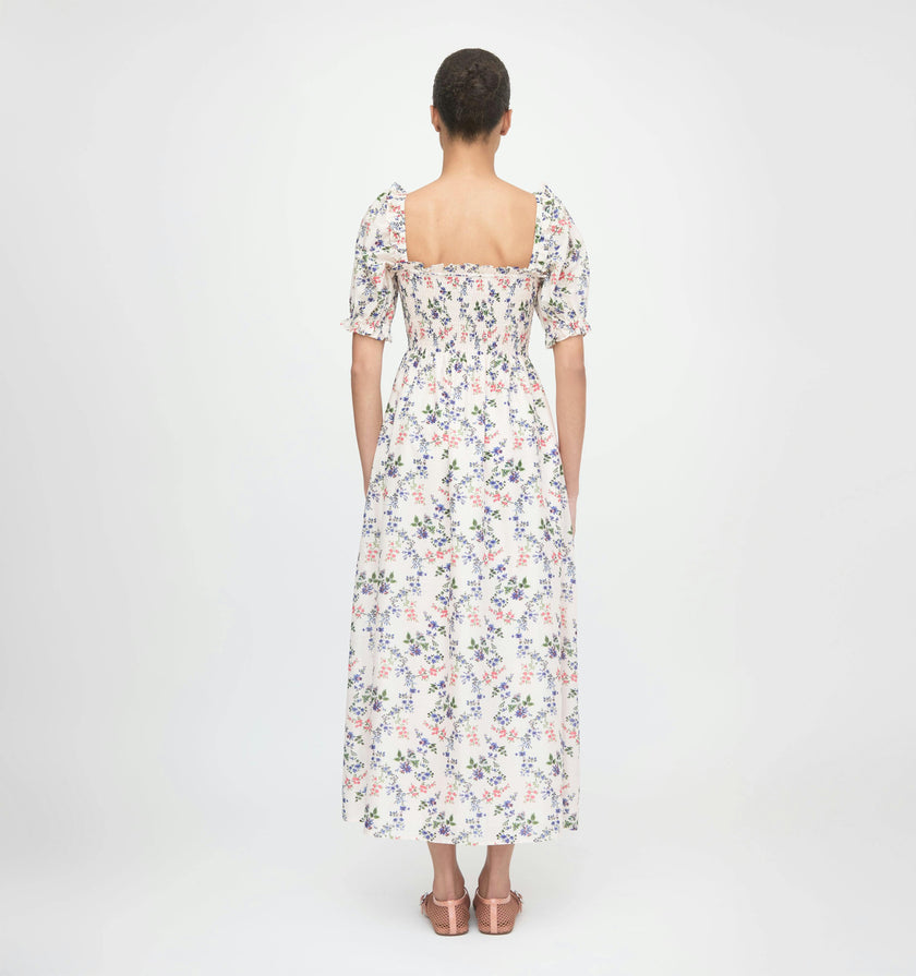 The Scarlett Nap Dress - Pink Scallop Bow Chintz