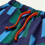 Recycled Cotton Blue Block Jogger