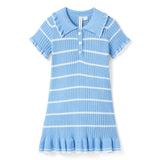 The Striped Polo Dress, blue