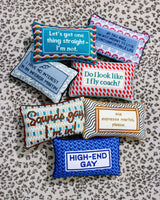 Uncomfortable Needlepoint Pillow