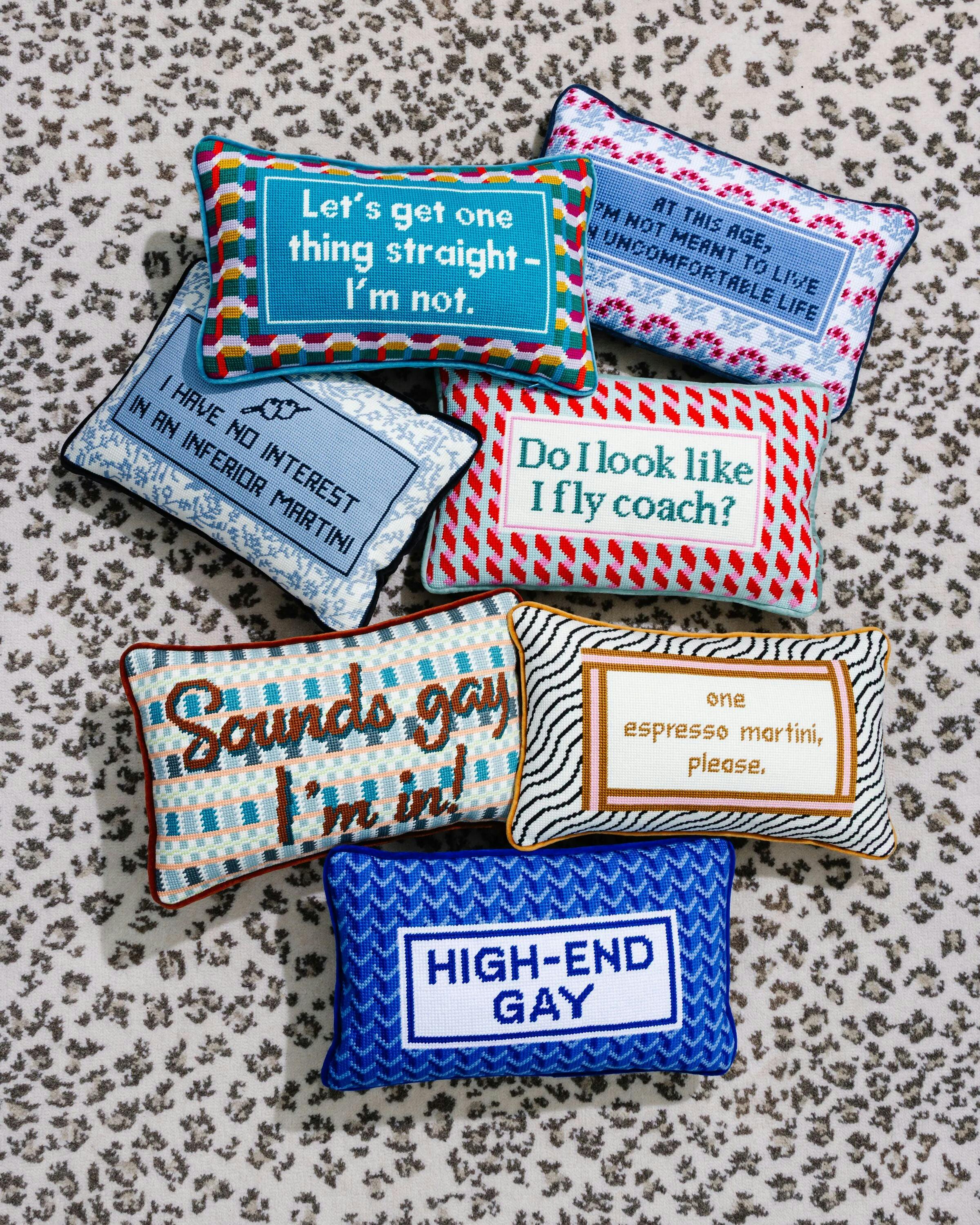 Uncomfortable Needlepoint Pillow