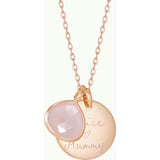 Personalized Gemstone Necklace, Rose Gold Plated