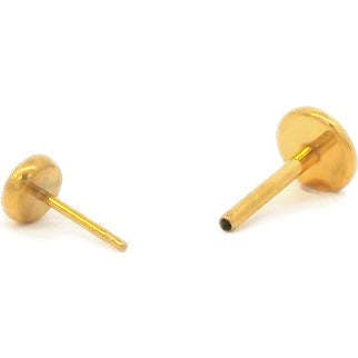 Classic Bezel Crystal Titanium Flat Back Stud Earring