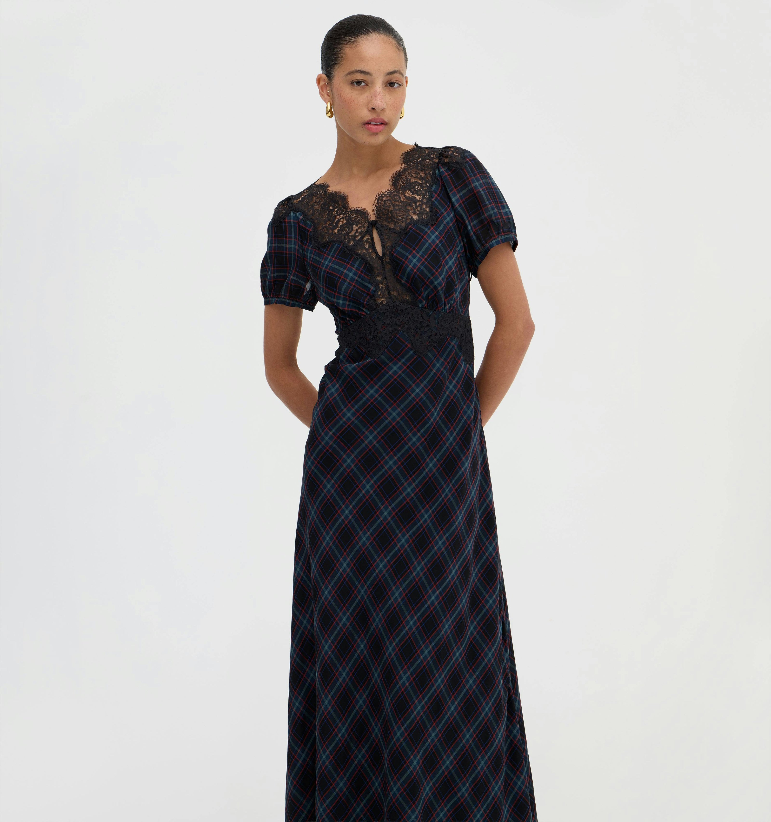 The Oakley Dress - Jewel Tartan