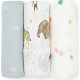 Cotton Muslin Swaddle Blanket 3 Pack - Party Animals