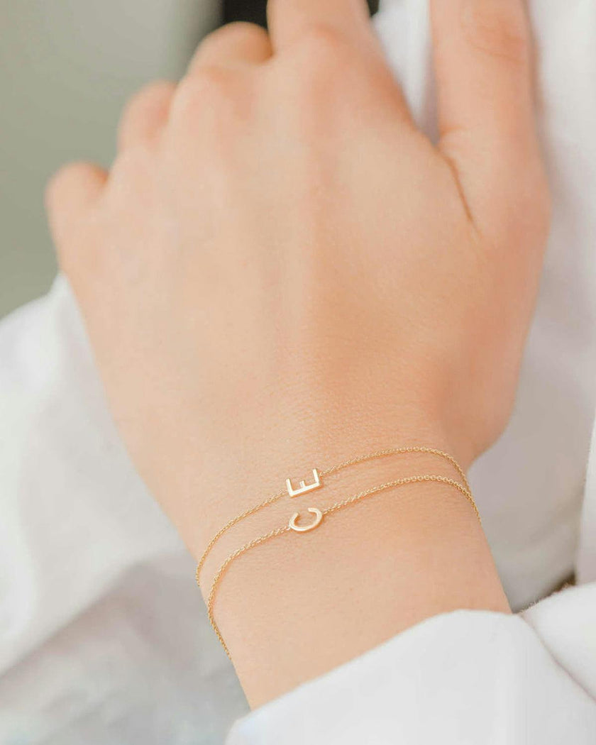 14k Gold Initial Bracelet
