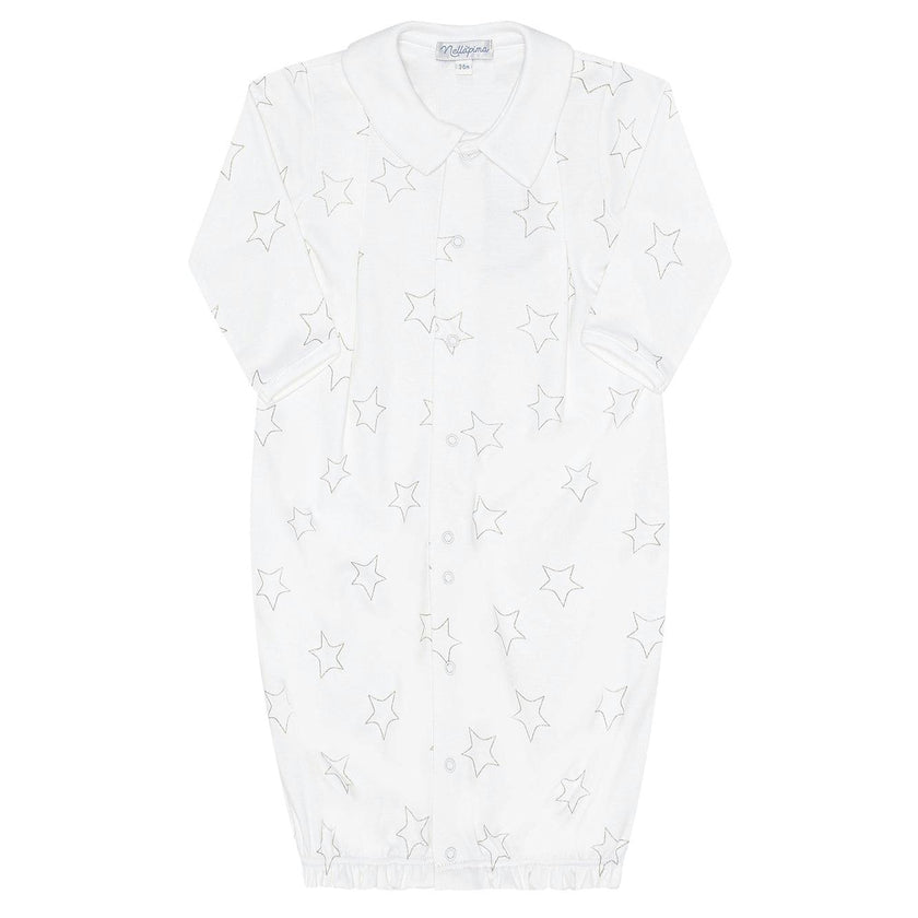 Grey Stars Print Converter Gown