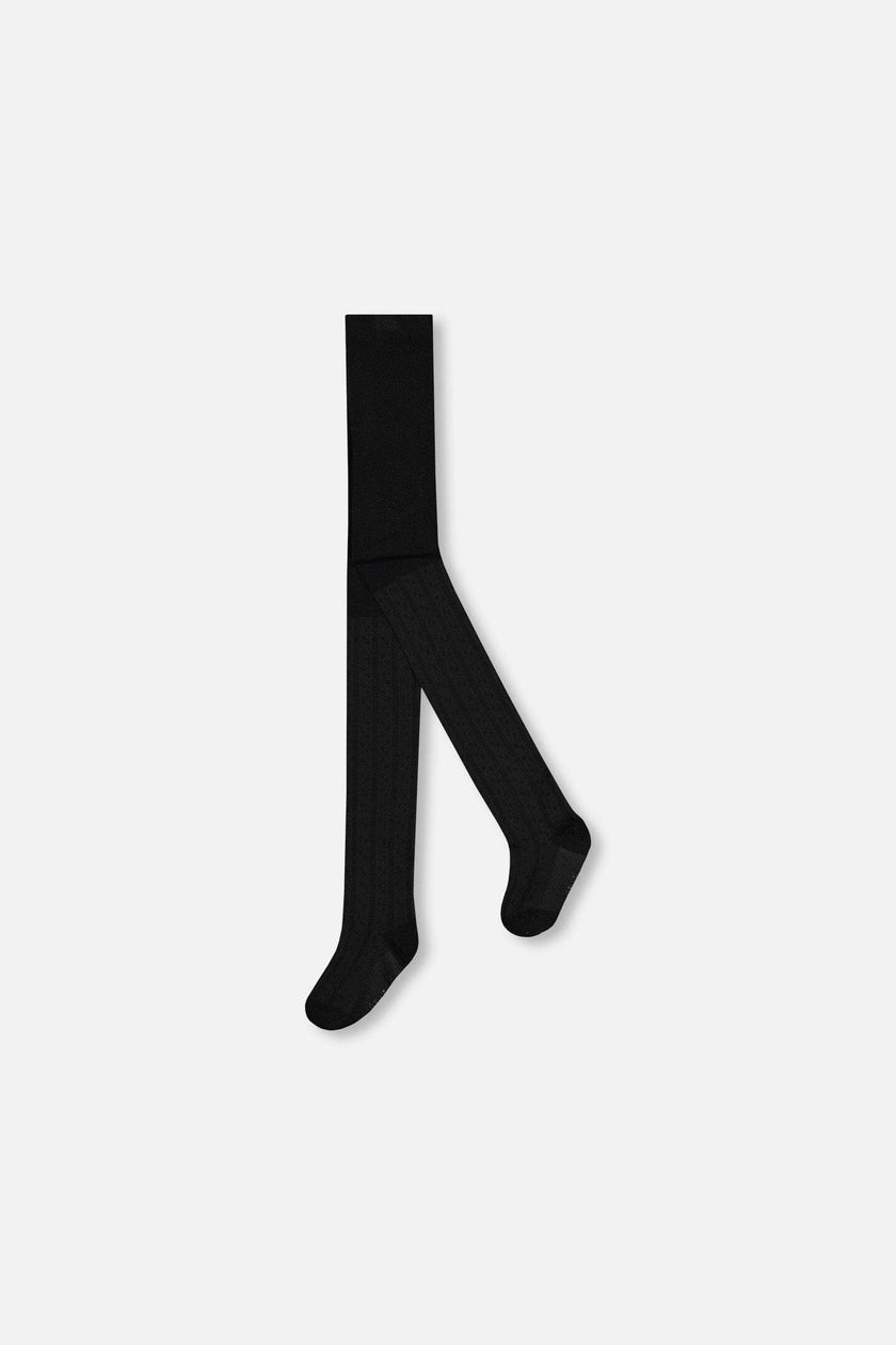 Baby Cable Tights Black