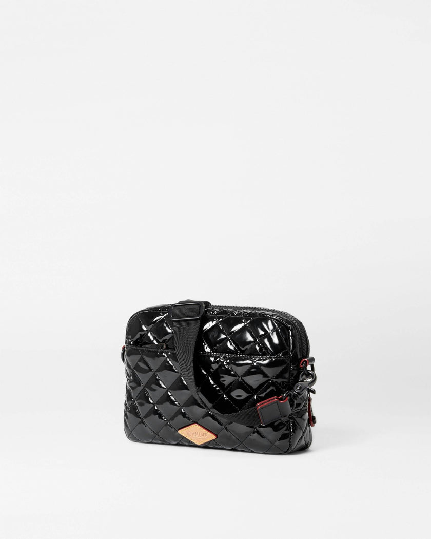 Black Lacquer Small Metro Camera Bag