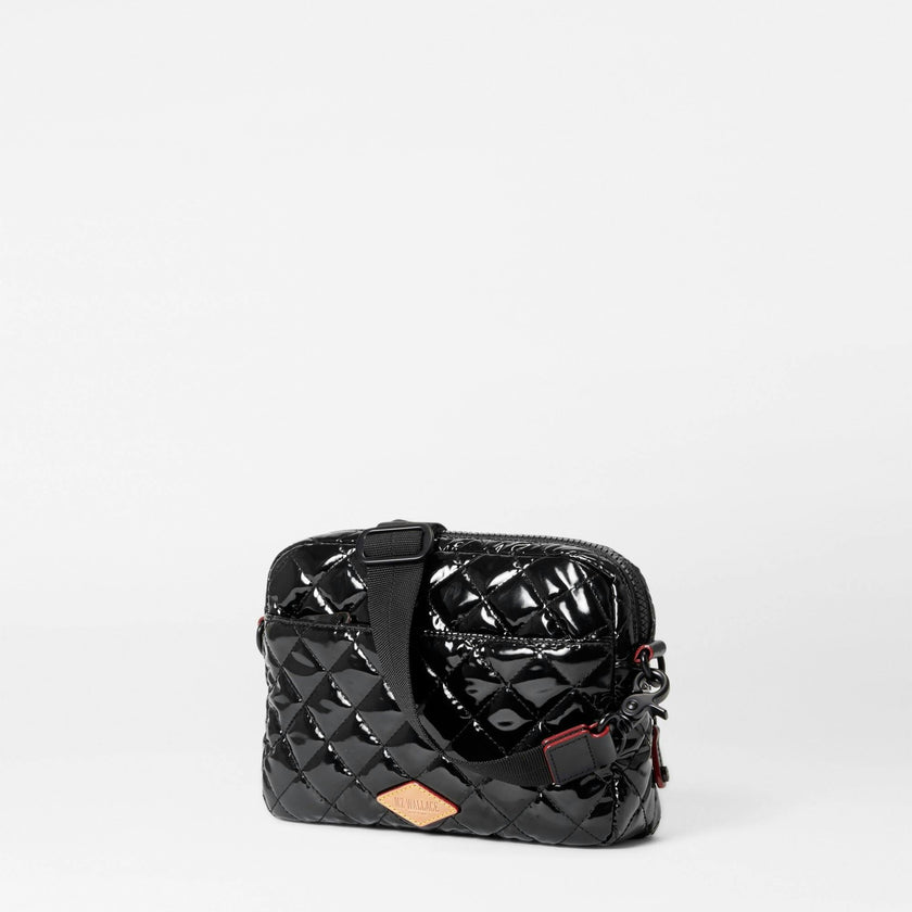 Black Lacquer Small Metro Camera Bag