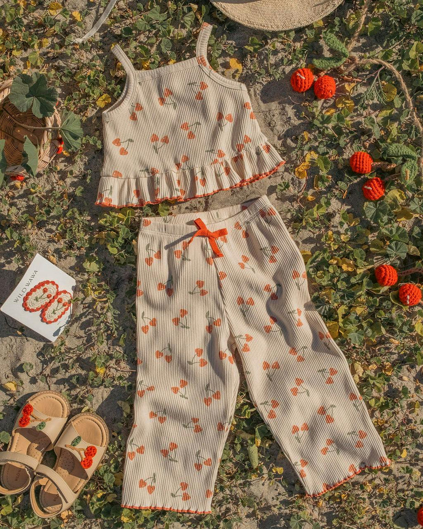 Crochet Clip Set in Cherry Crush