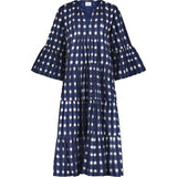 Women's Suri Bell Sleeve Tiered Skirt Maxi Dress, Navy