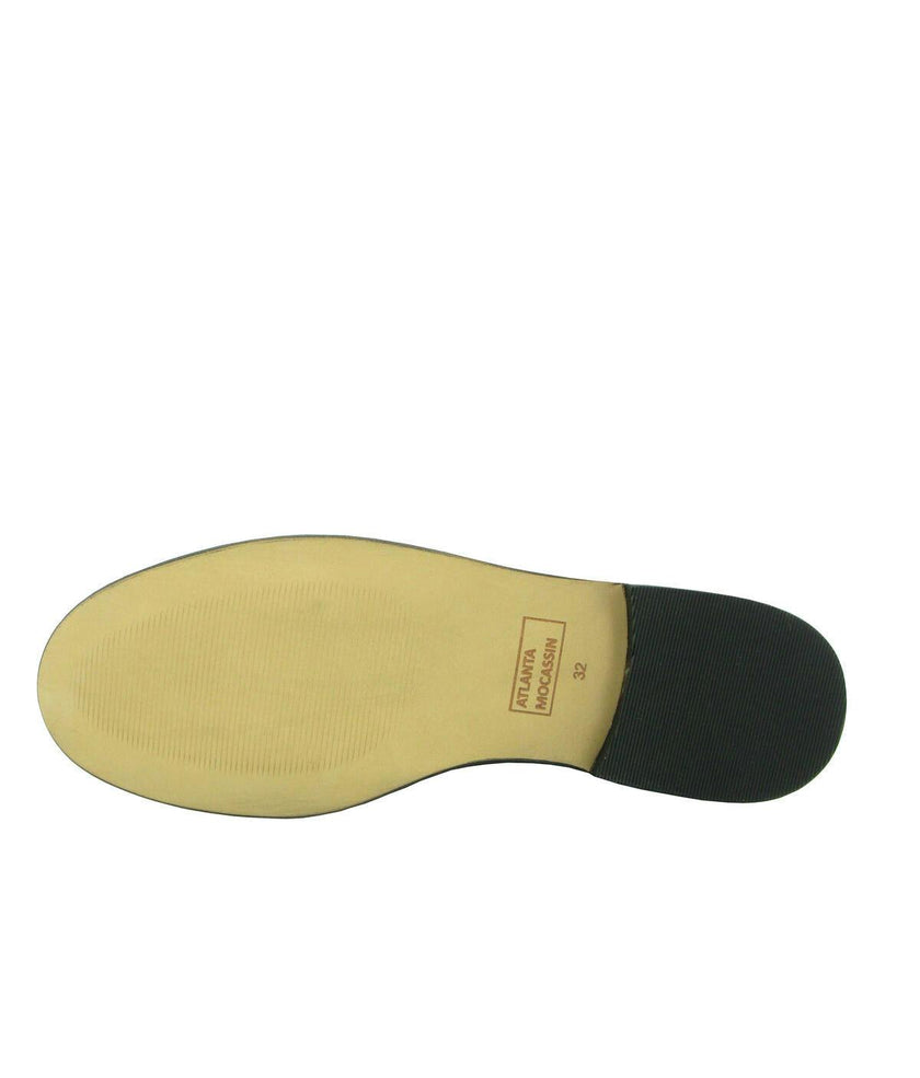 Patent Leather Teresa Buckle Loafers, Black
