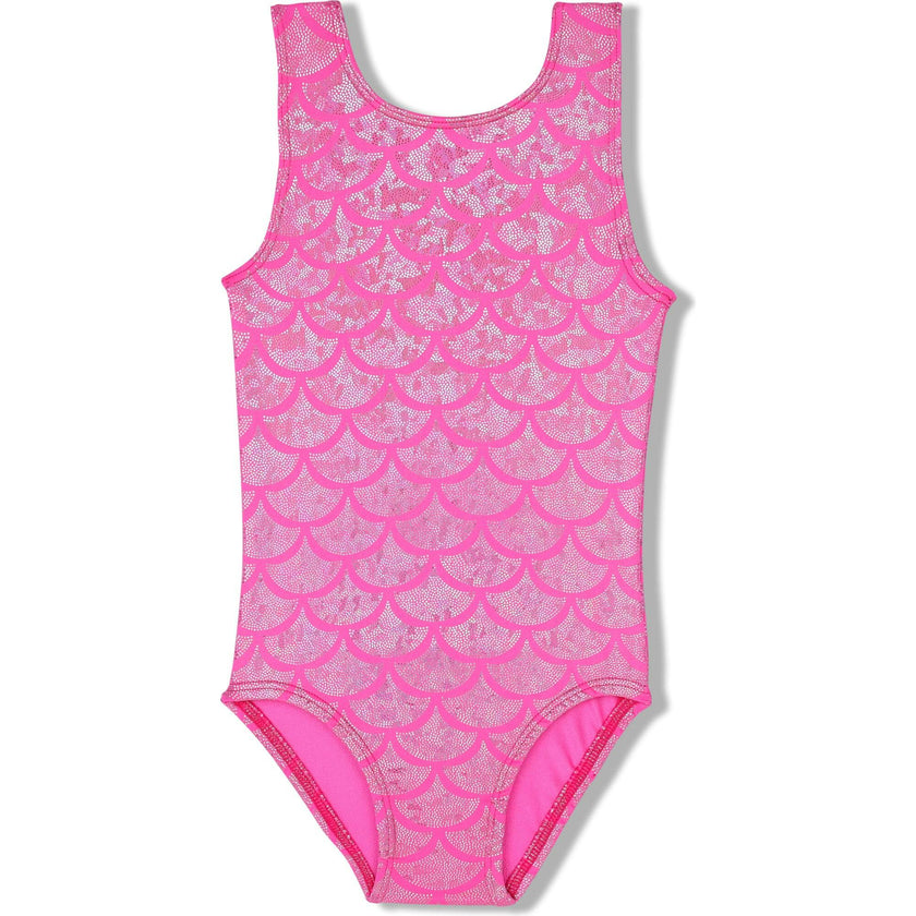 Pink Shimmer Mermaid Leotard, Pink