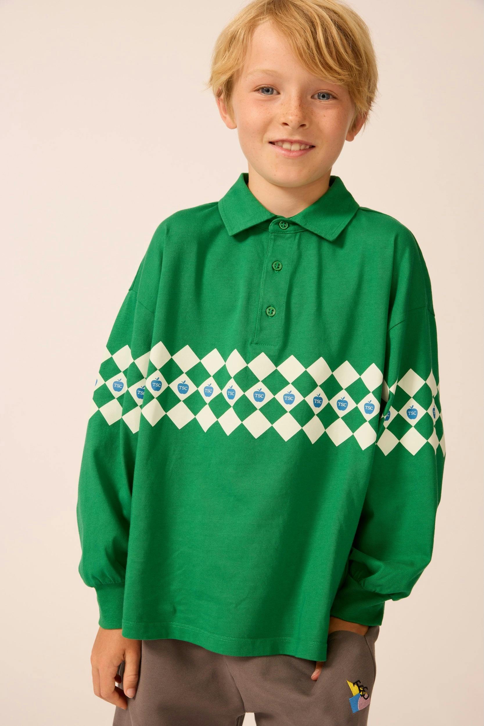 Tenor Green Check Polo