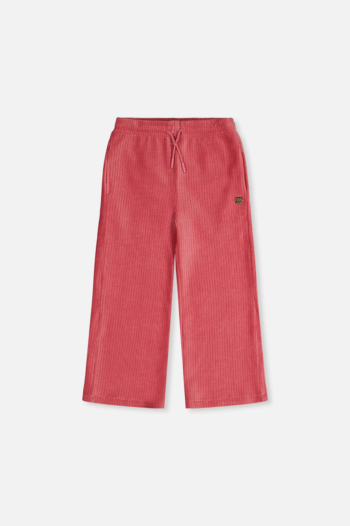 Velour Flare Pants Raspberry Pink