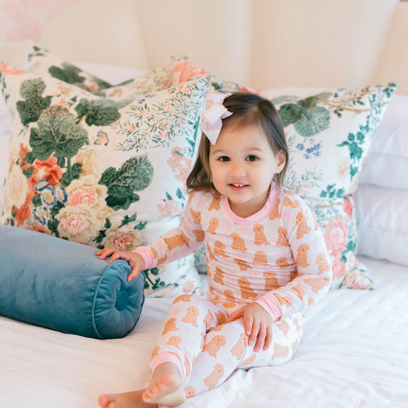 Pink Goldendoodle Bamboo PJ Set