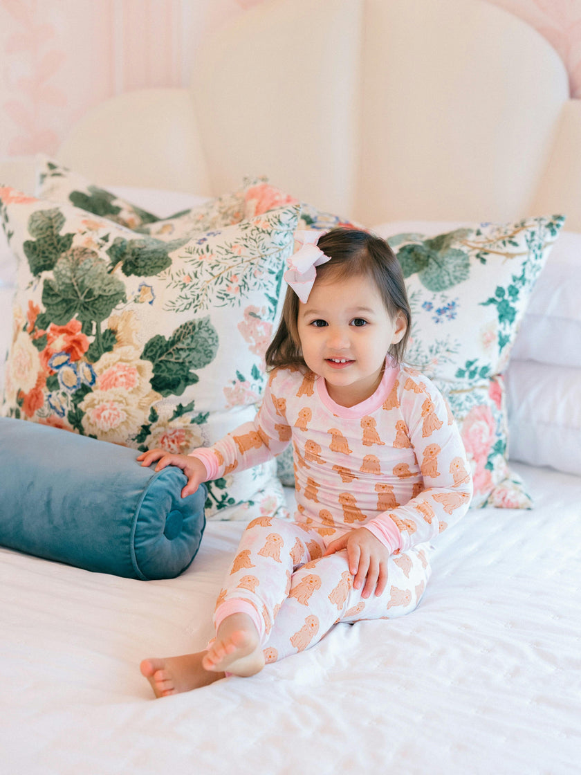 Pink Goldendoodle Bamboo PJ Set