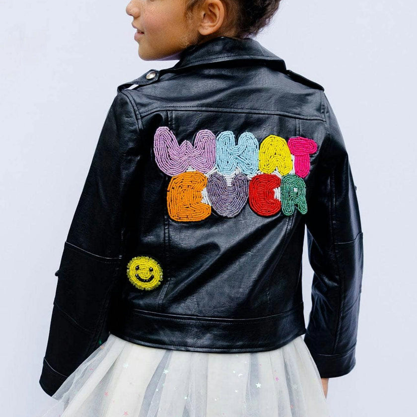 Whatever Beaded Leather Jacket