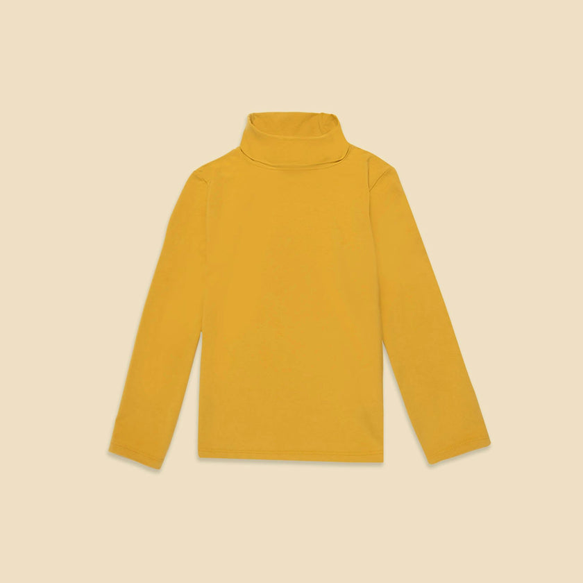 Essential Turtleneck in Melody Mustard