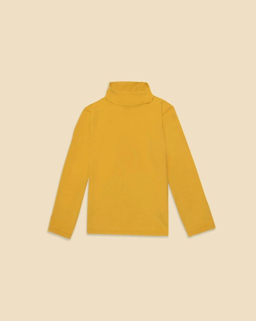 Essential Turtleneck in Melody Mustard