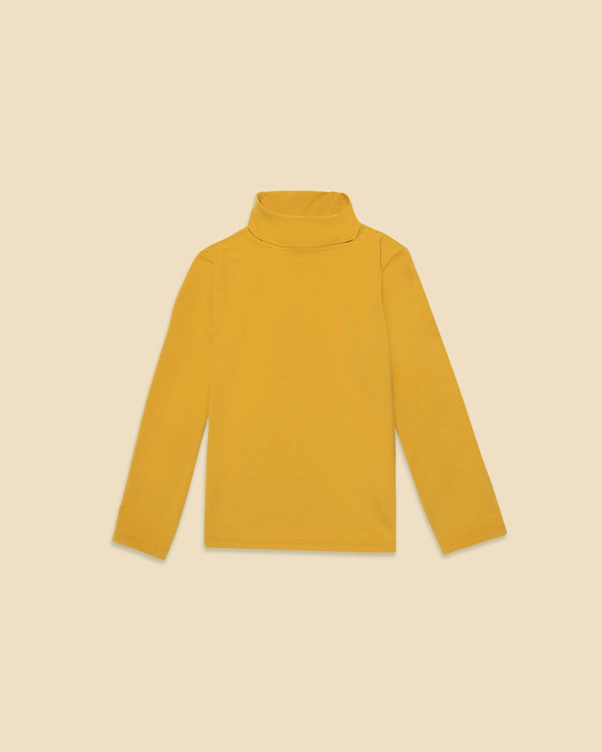 Essential Turtleneck in Melody Mustard